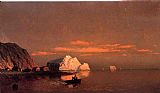 William Bradford Fishermen off the Coast of Labrador sunset painting